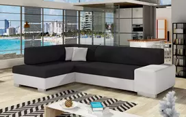 Kampinė sofa Fabio su patalynės dėže, audinys Sawana 14, Soft 17