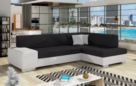 Kampinė sofa Fabio su patalynės dėže, audinys Sawana 14, Soft 17