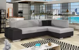 Kampinė sofa Fabio su patalynės dėže, audinys Sawana 21, Soft 11