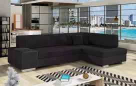 Kampinė sofa Fabio su patalynės dėže, audinys Sawana 14, Soft 11