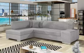 Kampinė sofa Fabio su patalynės dėže, audinys Sawana 21