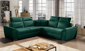 Kampinė sofa Federico su patalynės dėže, audinys Monolith 37