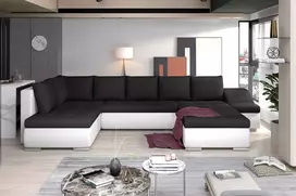 Kampinė sofa Giovanni su patalynės dėže, audinys Sawana 14, Soft 17