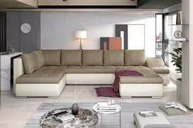 Kampinė sofa Giovanni su patalynės dėže, audinys Berlin 03, Soft 33
