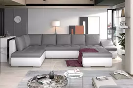 Kampinė sofa Giovanni su patalynės dėže, audinys Sawana 05, Soft 17