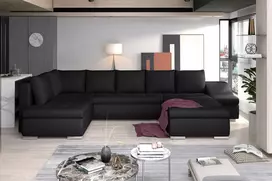 Kampinė sofa Giovanni su patalynės dėže, audinys Soft 11