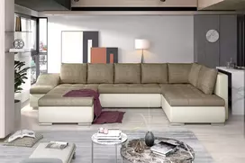 Kampinė sofa Giovanni su patalynės dėže, audinys Berlin 03, Soft 33