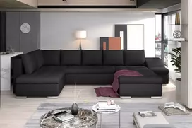 Kampinė sofa Giovanni su patalynės dėže, audinys Sawana 14, Soft 11