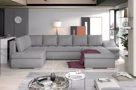 Kampinė sofa Giovanni su patalynės dėže, audinys Monolith 84