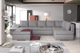 Kampinė sofa Giovanni su patalynės dėže, audinys Monolith 84