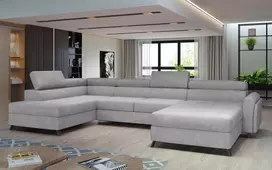 Kampinė sofa Josette su patalynės dėže, audinys Paros 05