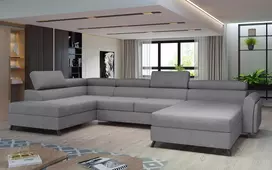 Kampinė sofa Josette su patalynės dėže, audinys Sawana 21