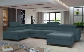 Kampinė sofa Josette su patalynės dėže, audinys Grande 75