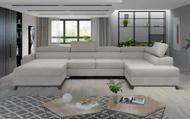 Kampinė sofa Josette su patalynės dėže, audinys Paros 02