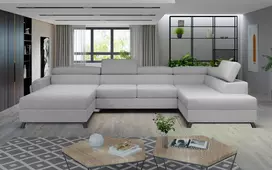 Kampinė sofa Josette su patalynės dėže, audinys Grande 81