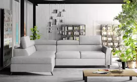 Kampinė sofa Kairos su patalynės dėže, audinys Sawana 21