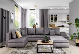 Kampinė sofa Giovanni su patalynės dėže, audinys Dora 90