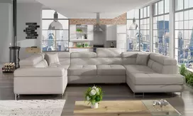 Kampinė sofa Letto su patalynės dėže, audinys Cover 02