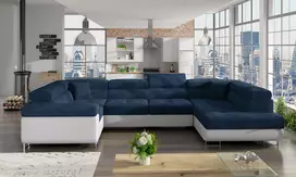 Kampinė sofa Letto su patalynės dėže, audinys Kronos 09, Soft 17