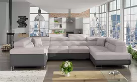 Kampinė sofa Letto su patalynės dėže, audinys Soro 83, Soft 29