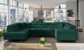 Kampinė sofa Letto su patalynės dėže, audinys Kronos 19
