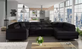Kampinė sofa Letto su patalynės dėže, audinys Sawana 14