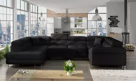 Kampinė sofa Letto su patalynės dėže, audinys Sawana 14
