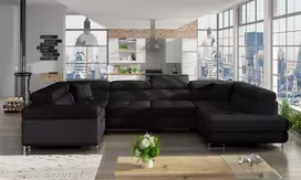 Kampinė sofa Letto su patalynės dėže, audinys Sawana 14, Soft 11