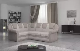Kampinė sofa Lord_II su patalynės dėže, audinys Dora 21, Dora 22