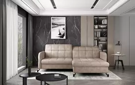 Kampinė sofa Lorelle su patalynės dėže, audinys Dora 21