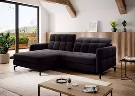 Kampinė sofa Lorelle su patalynės dėže, audinys Mat Velvet 99