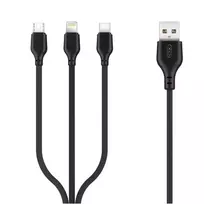 XO NB103 3in1 USB - Lightning + USB-C + microUSB 1m laidas