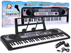 Vaikiškas elektroninis pianinas su mikrofonu MQ-020UF – 61 klavišo muzikinė klaviatūra