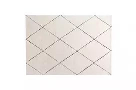 Kilimas Patrik, poliesteris- 290x200cm, Balta/Juoda