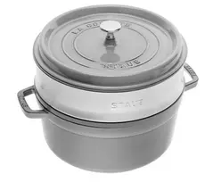 Apvalus ketaus puodas su įdėklu STAUB La Cocotte 40508-819-0 - 3,8 ltr. grafitas