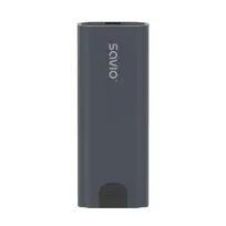 "Savio" M.2 SSD NVMe išorinis disko korpusas, USB-C 3.1, AK-67, pilkas
