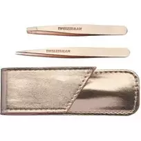 "Tweezerman Rose Gold" rinkinys - pincetų rinkinys dėkle