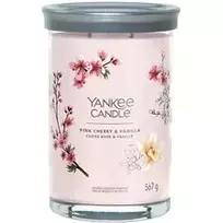 „Yankee Candle“ „Pink Cherry & Vanilla Signature Tumbler Candle“ (rožinės vyšnios ir vanilė) – aromatinė žvakė, 567,0 g