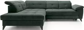 Kampinė sofa Inferne, tamsiai žalia