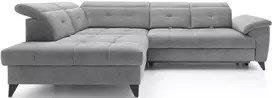 Kampinė sofa Inferne, pilka