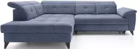 Kampinė sofa Inferne, tamsiai mėlyna