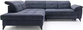 Kampinė sofa Inferne, tamsiai mėlyna