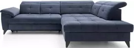 Kampinė sofa Inferne, tamsiai mėlyna