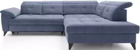 Kampinė sofa Inferne, tamsiai mėlyna