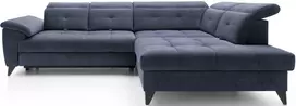 Kampinė sofa Inferne, tamsiai mėlyna
