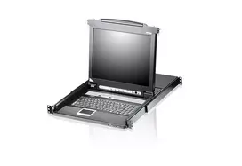 Aten CL5708M 8 prievadų PS/2-USB VGA 17 colių LCD KVM jungiklis su Daisy-Chain prievadu ir USB periferiniu palaikymu Aten