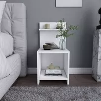 Naktinis staliukas, Hanah Home, baltas, 35,6 x 72 x 37,4 cm