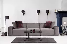 Trivietė sofa Hanah Home Lego, pilka, 90 x 90 x 314