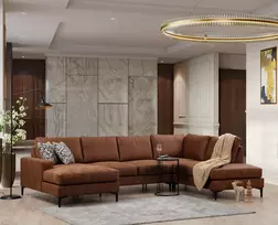 Kampinė sofa Hanah Home Porto kampelis, kupranugaris, 90 x 90 x 314