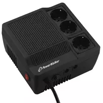 PowerWalker AVR 1000 įtampos reguliatorius 3 AC išvestis(ys / čių) 180-264 V Juoda